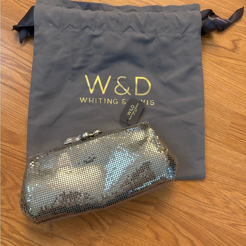 Whiting & Davis Silver Glamorous Evening Clutch